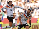 NADIEM AMIRI celebra un gol en la Copa del Mundo 2026.