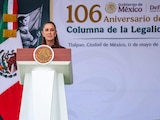 La Presidenta de México en el evento de este lunes.