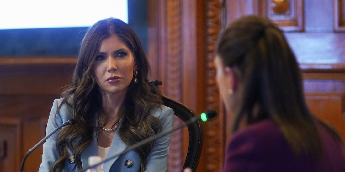 La secretaria de Seguridad, Kristi Noem, y la Presidenta Claudia Sheinbaum, el pasado 28 de marzo.