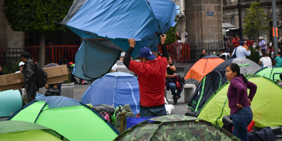 Profesores de la CNTE retiraron su plantón del Zócalo capitalino, el pasado 21 de marzo.