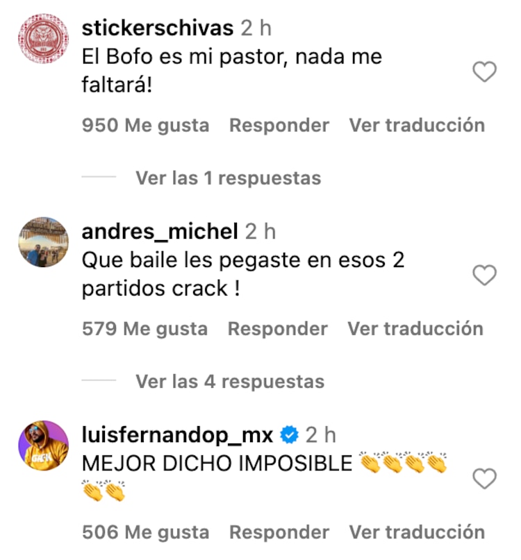 Aficionados de Chivas respaldaron al Bofo Bautista por sus fuertes críticas hacia Fernando Gago.