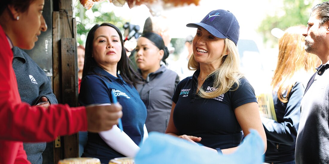 LA PRESIDENTA municipal de Huixquilucan, Romina Contreras, en imagen de archivo durante un acto público.