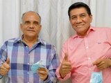 El senador Manuel Añorve Baños y el priista Mario Moreno Arcos.