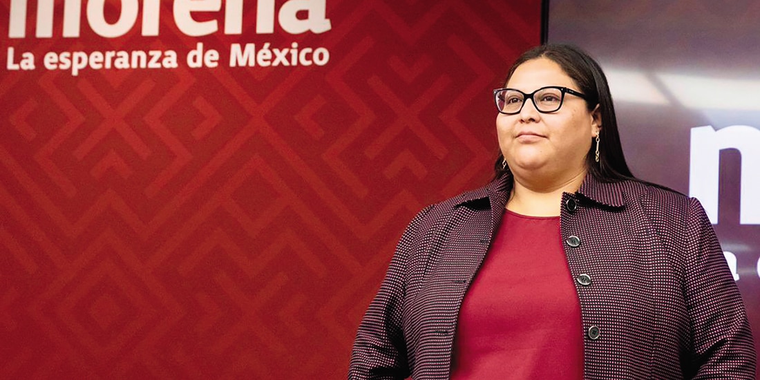 LA PRESIDENTA de la Comisión Nacional de Elecciones de Morena, Citlalli Hernández, en imagen de archivo