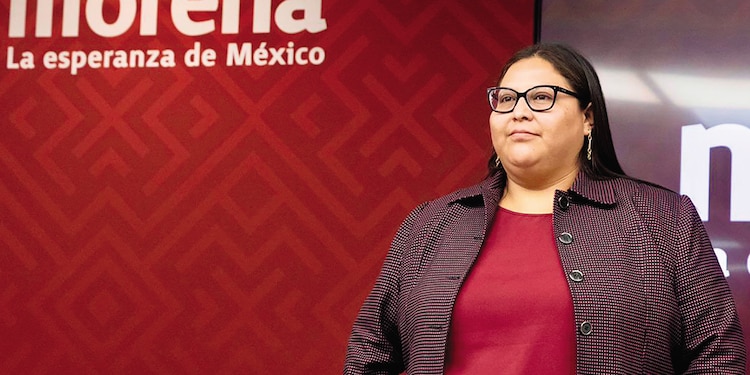 LA PRESIDENTA de la Comisión Nacional de Elecciones de Morena, Citlalli Hernández, en imagen de archivo