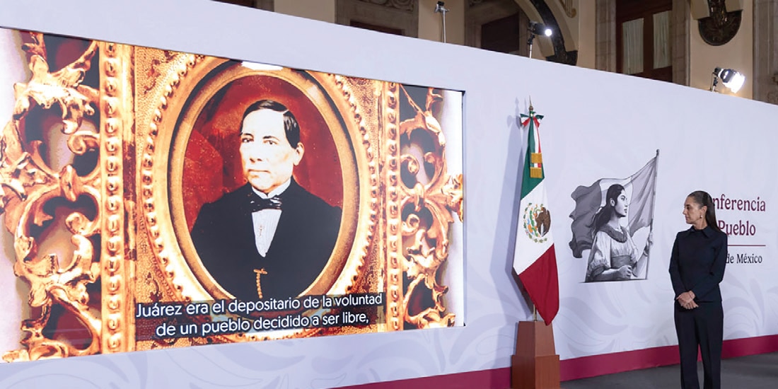 LA PRESIDENTA, ayer, en Palacio Nacional