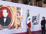 LA PRESIDENTA, ayer, en Palacio Nacional