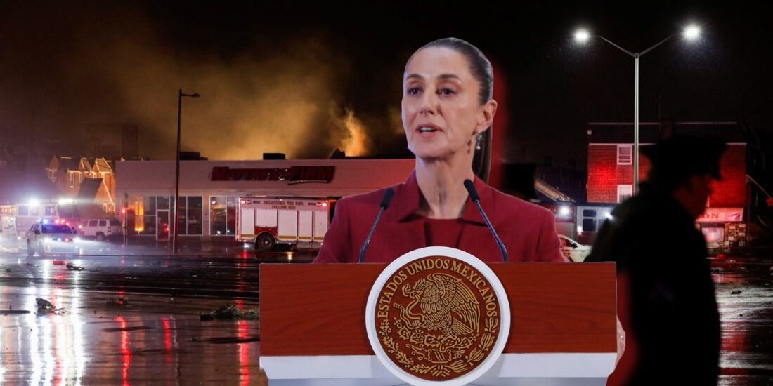 Claudia Sheinbaum lamenta muerte de seis mexicanos en accidente de avión en Filadeldia.