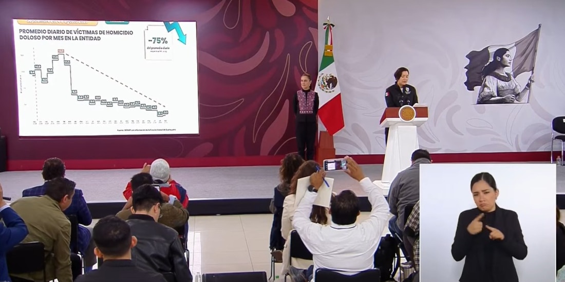 La conferencia de la Presidenta de México se realiza este viernes em Irapuato.