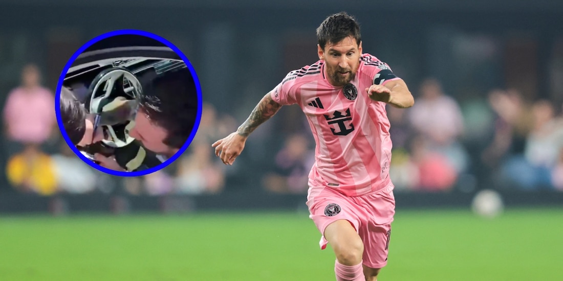 Lionel Messi se detuvo en el tráfico para firmarle varios autógrafos a un niño.