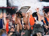 Los Houston Astros celebran el título de la Serie Mundial de las Grandes Ligas.