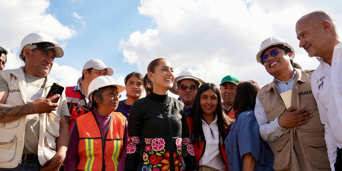 Presidenta Claudia Sheinbaum supervisa obras de la nueva sede de la Universidad Rosario Castellanos en Tlaxcala.