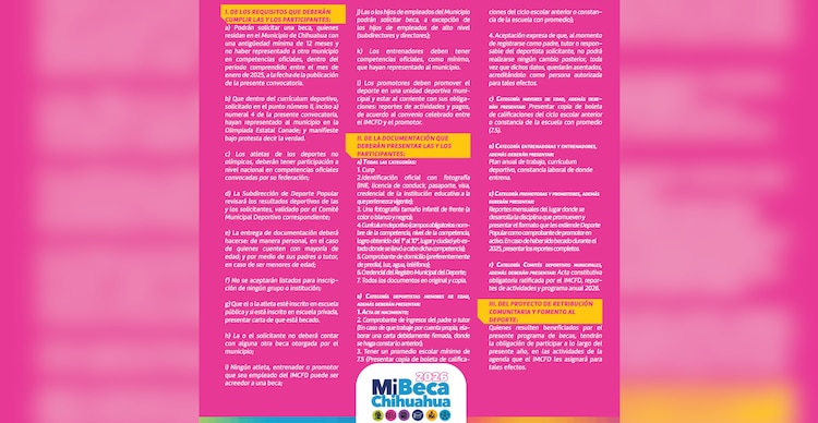 Convocatoria Mi Beca Chihuahua Deporte 2026