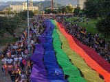 Realizan la 21 Marcha de la Diversidad en Monterrey, Nuevo León.