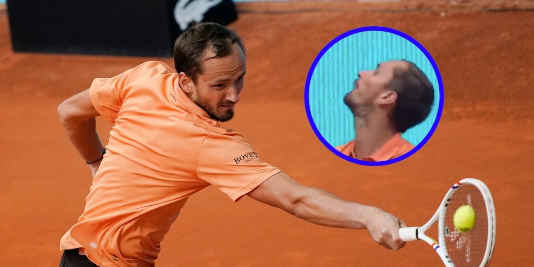 Daniil Medvedev lanzó un escupitajo a la afición en pleno partido del Masters 1000 de Madrid.