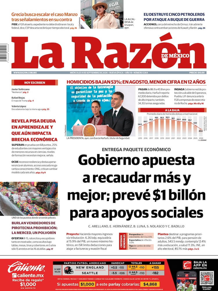 La Razón 09 de septiembre 2026