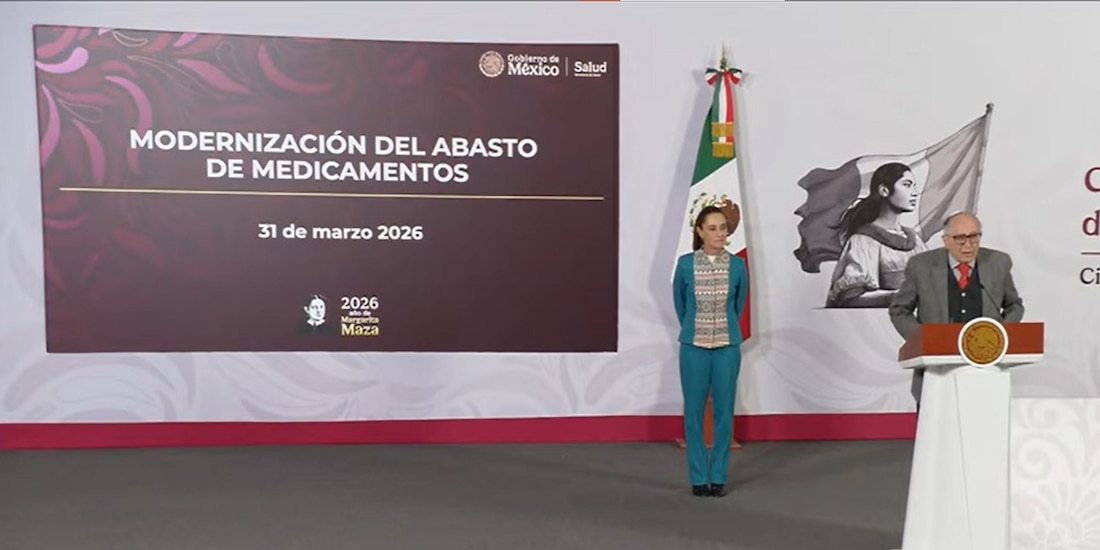 El secretario de Salud, David Kershenobich, este martes en Palacio Nacional.