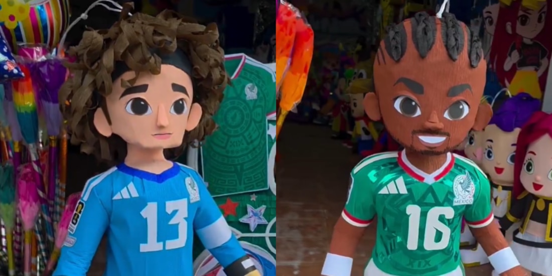 Jugadores de la Selección Mexicana se convierten en piñatas.