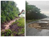 Las fuertes lluvias ocasionadas por la tormenta tropical Cristóbal dañaron también caminos alimentadores en Campeche, Chiapas y Tabasco.