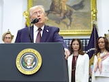 El presidente Donald Trump habla ayer durante un evento en la Casa Blanca.