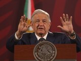 Presidente de México Andes Manuel López Obrador durante la conferencia matutina