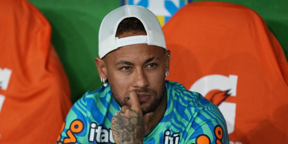 Neymar Jr. durante un partido amistoso antes del Mundial 2026.