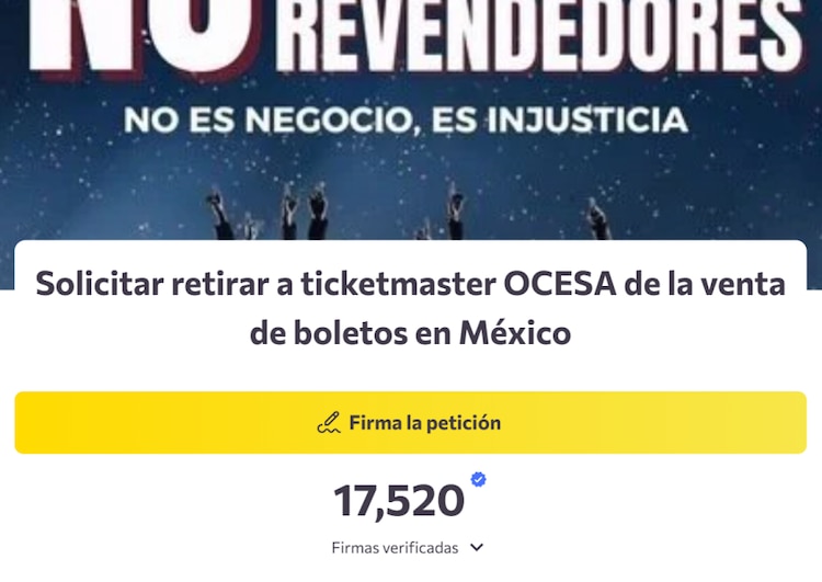 ARMY solicita retirar a Ticketmaster OCESA de la venta de boletos en México