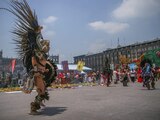 Danzantes en el Zócalo de la CDMX.