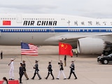 Banderas de Estados Unidos y China, el 23 de septiembre de 2026.