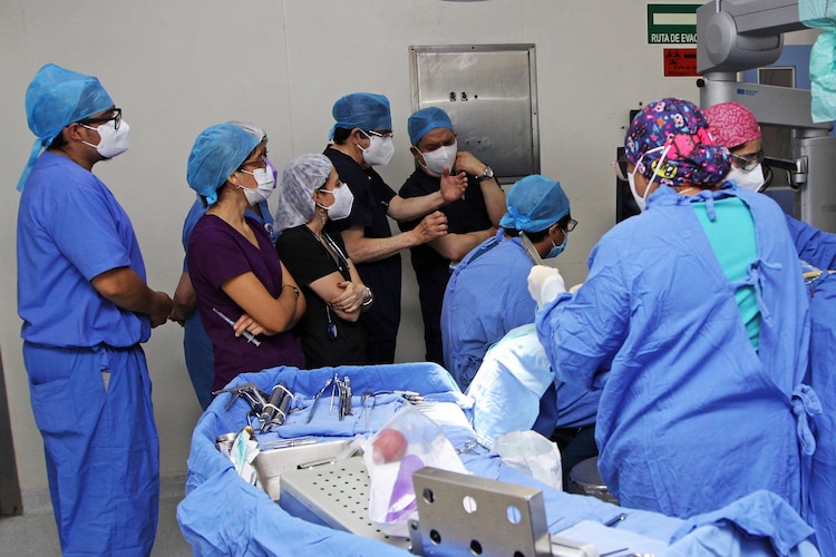 Enseñanza de nuevos procedimientos clínicos y quirúrgicos. Médicos residentes pueden practicar, por ejemplo, la atención a una mujer embarazada con preclamsia o hemorragia obstétrica, a un bebé prematuro o a un hombre con crisis convulsivas o estado de choque, entre otras afecciones. Imagen de archivo.