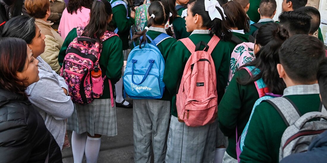 Alumnos de secundaria en el Estado de México.