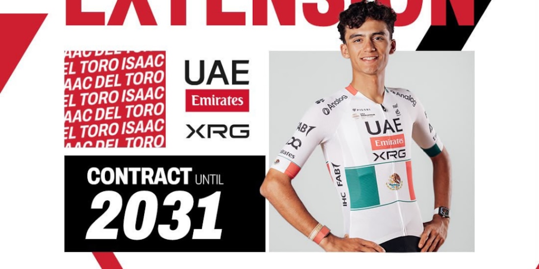 Isaac del Toro será ciclista del UAE Team hasta 2031.