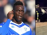 Mario Balotelli estrelló su carro en la carretera de Brescia.