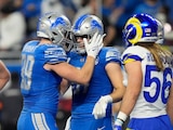 Una acción del Detroit Lions vs Los Angeles Rams, juego de la Ronda de Comodines de los Playoffs de NFL