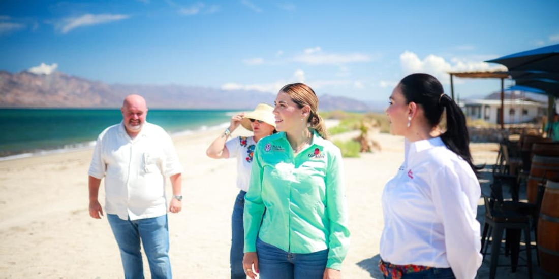 Gobernadora Marina del Pilar invita a conocer destinos, gastronomía y oferta de Baja California.