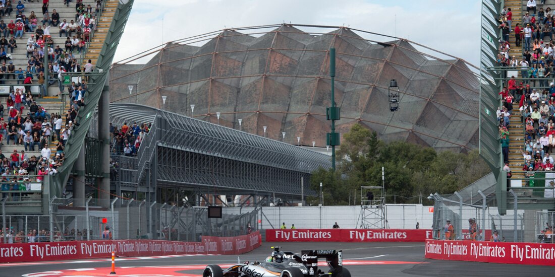 Una acción de un Gran Premio de México de la Fórmula 1