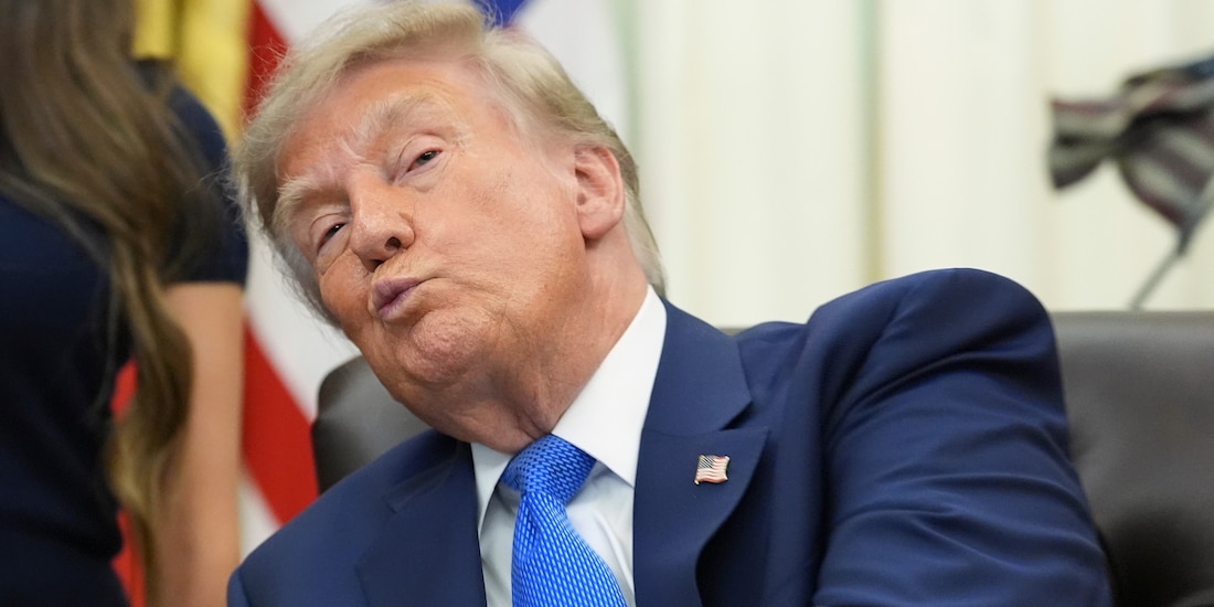 El presidente Donald Trump en el la Oficina Oval de la Casa Blanca, el 10 de agosto de 2026.
