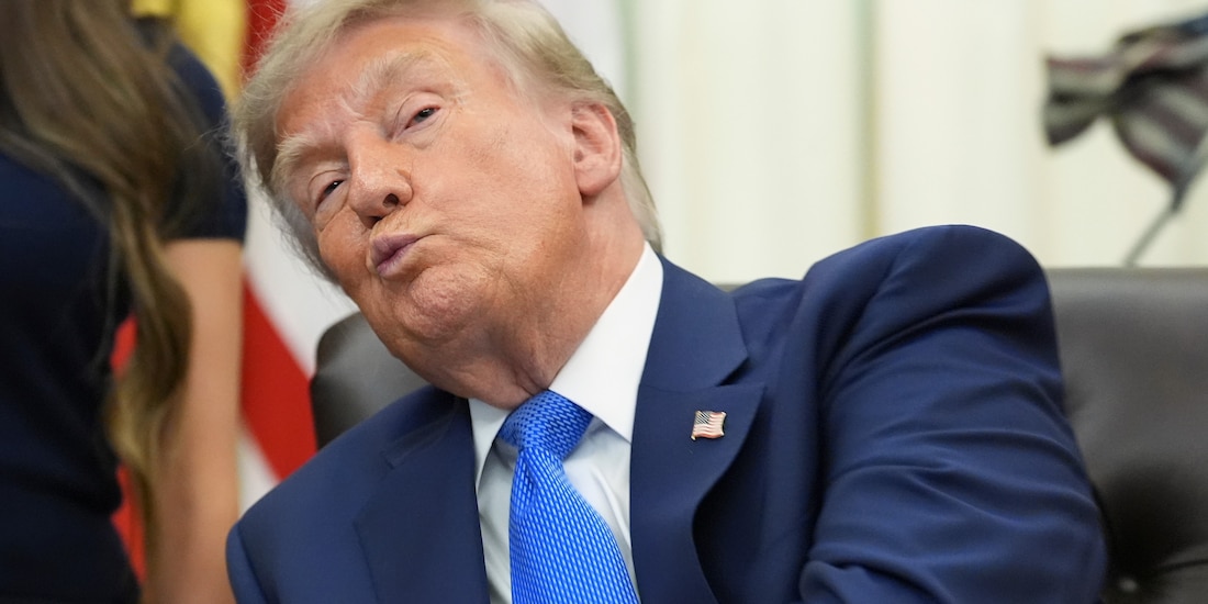 El presidente Donald Trump en el la Oficina Oval de la Casa Blanca