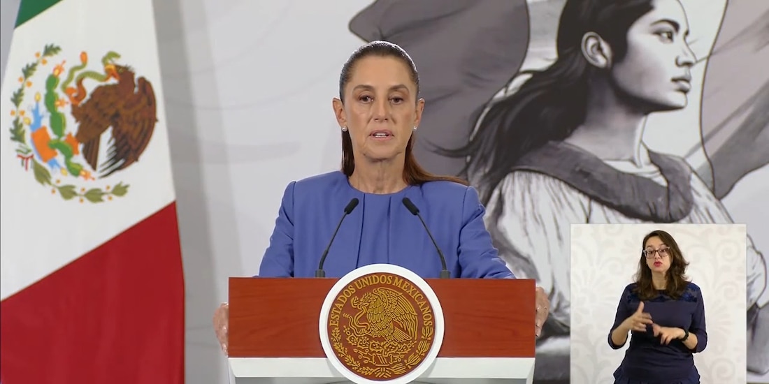 La Presidenta de México este miércoles en conferencia de prensa.