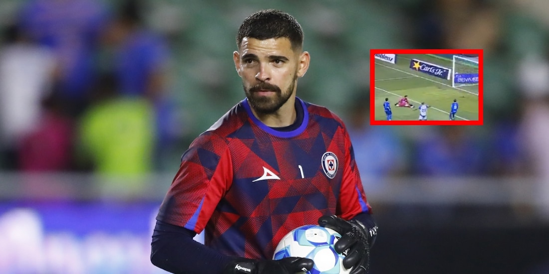 Andrés Gudiño cometió un grave error en los primeros minutos del Cruz Azul vs Pachuca.