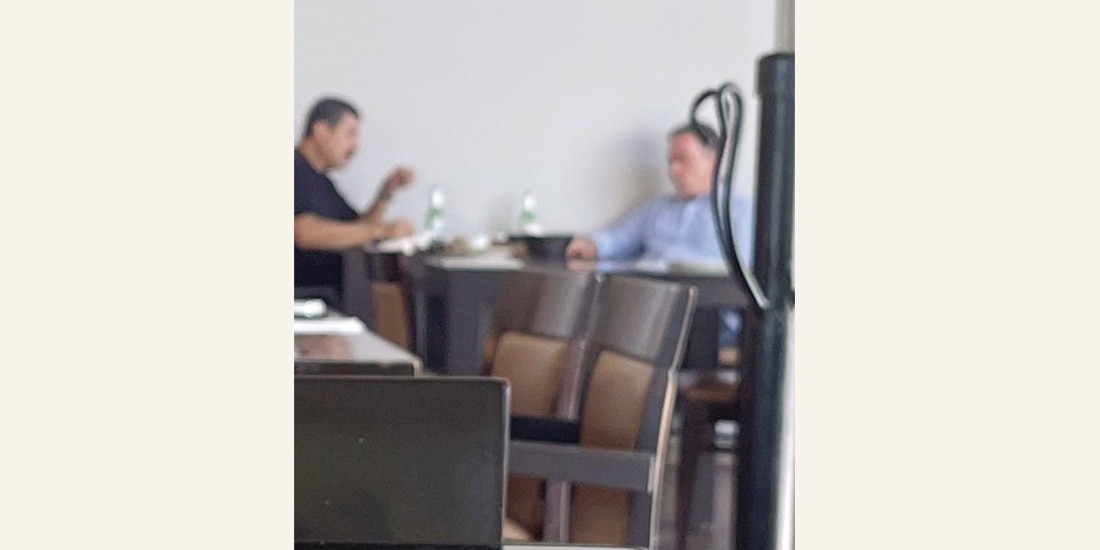 JAVIER Corral y Enrique Inzunza, ayer.