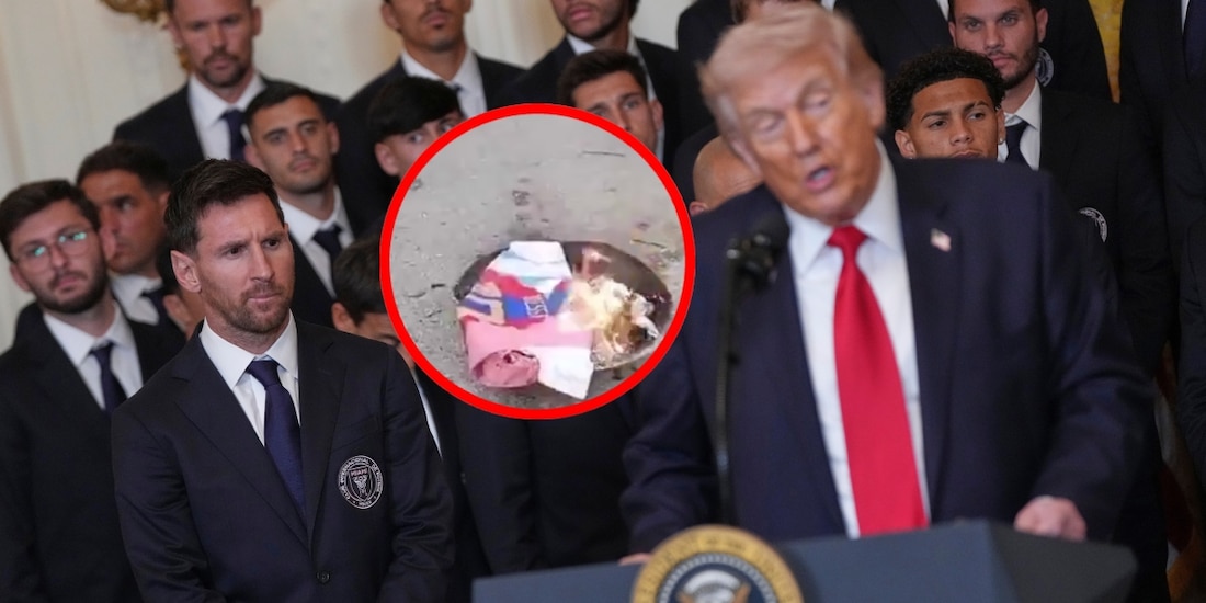 Niños en Irán quemaron camisetas de Lionel Messi tras su reunión con Donald Trump.