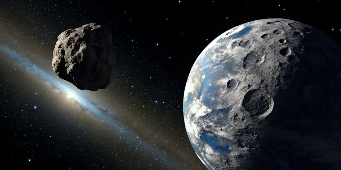 Asteroide y planeta Tierra