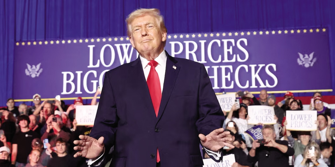 Donald Trump, presidente de EU, en discurso económico en Iowa, en enero.