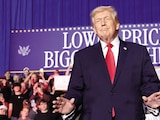 Donald Trump, presidente de EU, en discurso económico en Iowa, en enero.