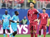 EL DELANTERO lusitano lamenta el empate, ayer, en Houston