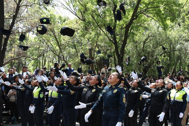 Graduación de 507 cadetes de la Universidad de la Policía de la Ciudad de México.