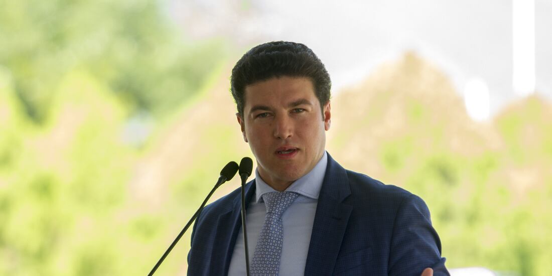 El gobernador de Nuevo León, Samuel García, en conferencia de prensa en imagen de archivo.