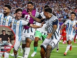 Jugadores argentinos celebran uno de los goles ante Suiza.