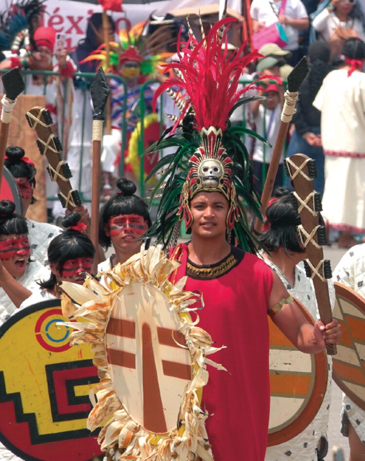 Conmemoración de los 700 años de la fundación de Tenochtitlán en el Zócalo de la Ciudad de México, el pasado 26 de julio.